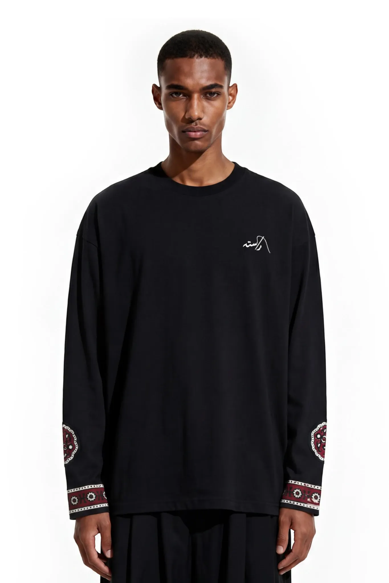 Ajrak Patchwork Long Sleeve Tee - Image 2