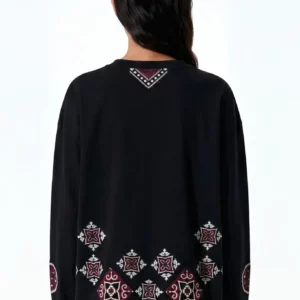 Ajrak Patchwork Long Sleeve Tee - Image 10
