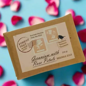 Geranium and Rose petals Beeswax soap