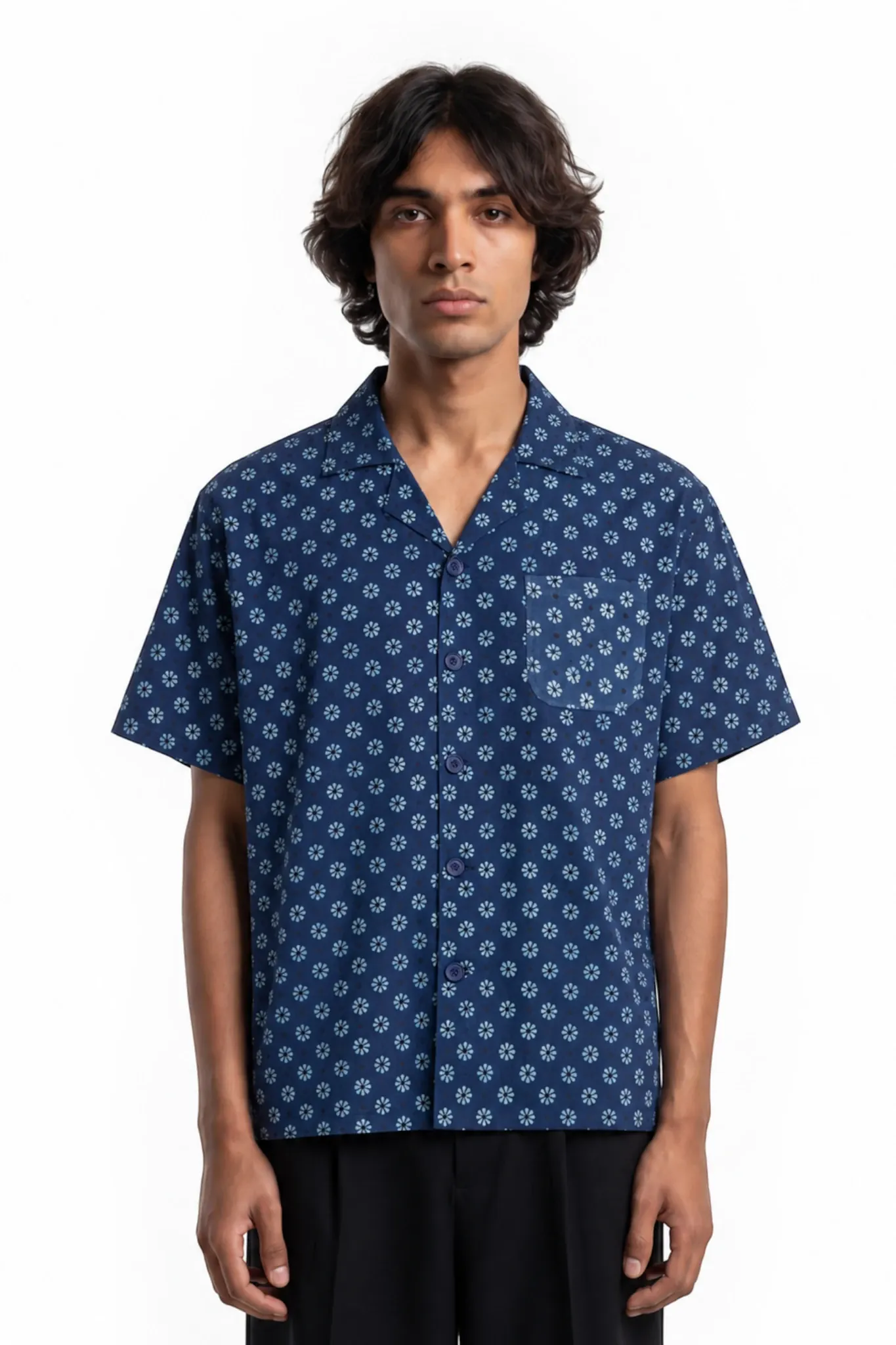 Blue Ajrak Button-Down - Image 2