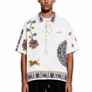 Alternative view of KHADAR BLOCK PRINT POLO