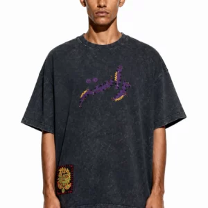 Alternative view of PATCHWORK HAND EMBELLISHED T-SHIRT
