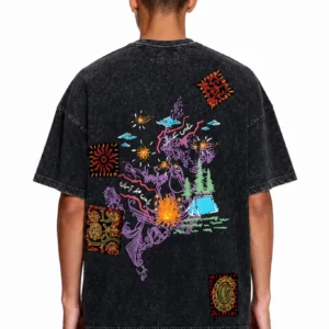 PATCHWORK HAND EMBELLISHED T-SHIRT - Image 3
