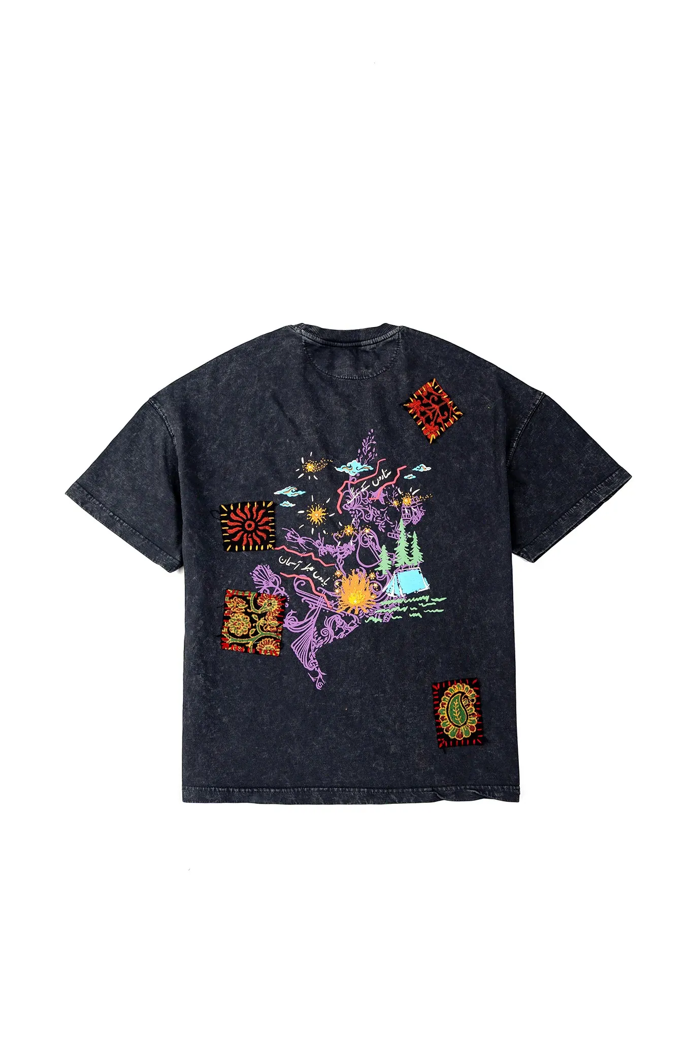 PATCHWORK HAND EMBELLISHED T-SHIRT