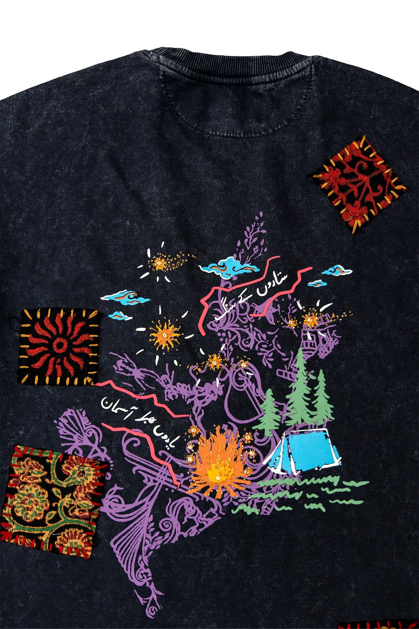 PATCHWORK HAND EMBELLISHED T-SHIRT - Image 6