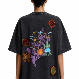 PATCHWORK HAND EMBELLISHED T-SHIRT - Image 8